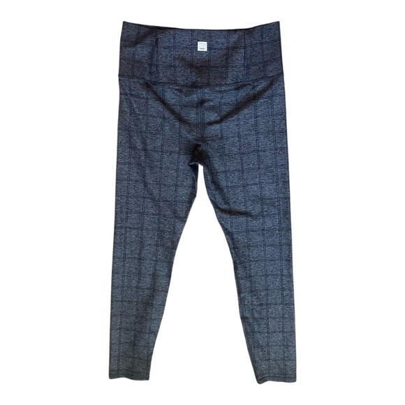 Vuori Dreamknit Clean Elevation Leggings VW444 Sz L Windowpane Heather Black - Picture 3 of 7